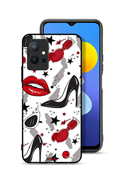 Tolwak غطاء حماية لهاتف Vivo T1 5G برسومات أحمر الشفاه والأحذية