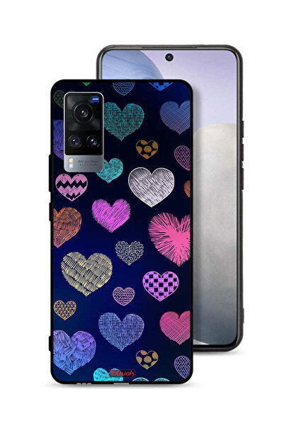 Tolwak غطاء حماية لهاتف Vivo X60 بنقشة قلوب داجا