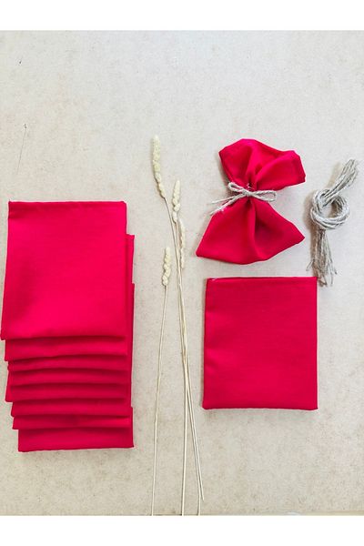 White Alamode Red Pouch 6Pcs 12X15Cm