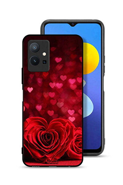 Tolwak غطاء حماية Vivo T1 5G بتصميم زهور على شكل قلب وفن تجريدي