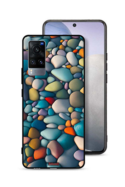 Tolwak Vivo X60 Protective Case Cover Stones Abstract Pattern