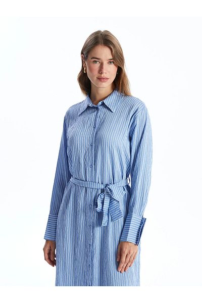 LC Waikiki Rochie cămașă damă cu dungi