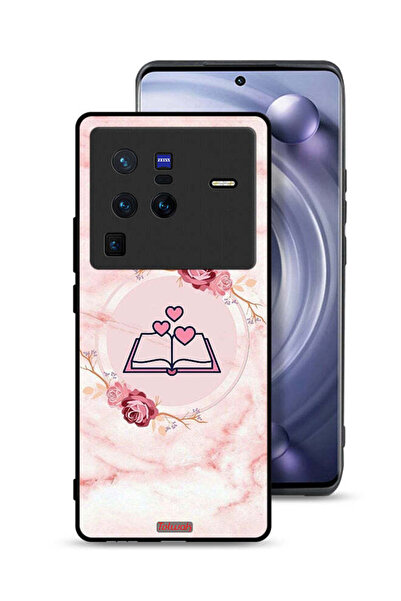 Tolwak غطاء حماية لهاتف Vivo X80 Pro بتصميم ثلاثة قلوب على كتاب