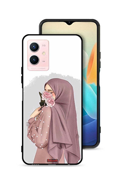 Tolwak غطاء حماية لهاتف Vivo Y33s 5G بتصميم فتاة تحمل ورودًا
