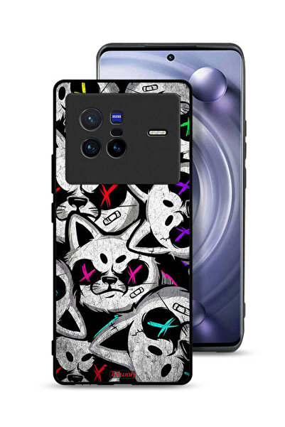 Tolwak غطاء حماية لهاتف Vivo X80 بنقشة قطط مارشميلو