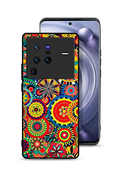 Tolwak غطاء حماية لهاتف Vivo X80 Pro بنمط ماندالا ملون