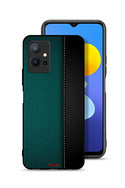 Tolwak غطاء حماية جلدي بنمط هندسي لهاتف Vivo T1 5G