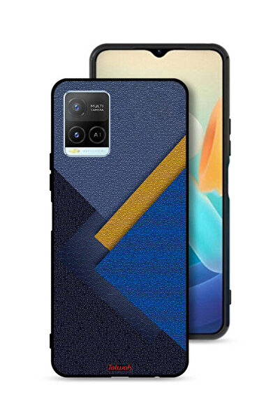 Tolwak غطاء حماية لهاتف Vivo Y32 بنقشة مثلثات جلدية