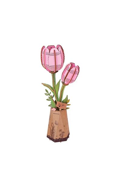 ? The Crowood Press Ltd 3D Puzzle, Pink Tulip, Rowood, 72 pieces