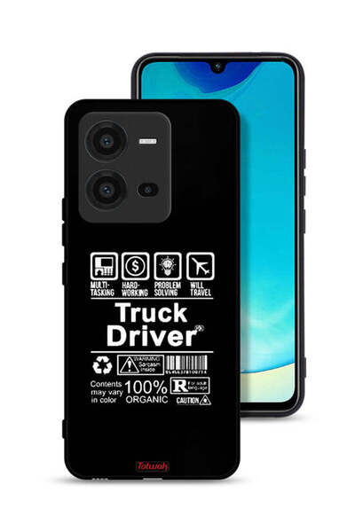 Tolwak غطاء حماية لهاتف Vivo V25 5G، ملصق سائق شاحنة