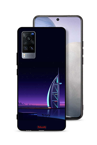 Tolwak غطاء حماية فيفو X60 بتصميم برج العرب الرقمي