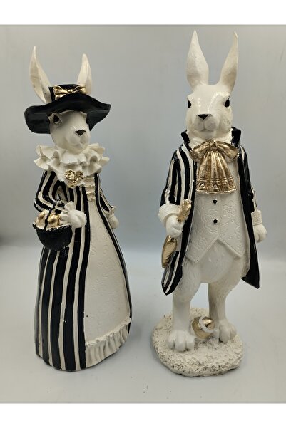 PRENSES DEKOR Kont ve kontes tavşan biblo