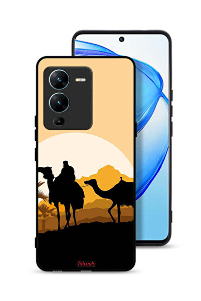 Tolwak غطاء حماية Vivo V25 Pro 5G برسومات جمال في الصحراء