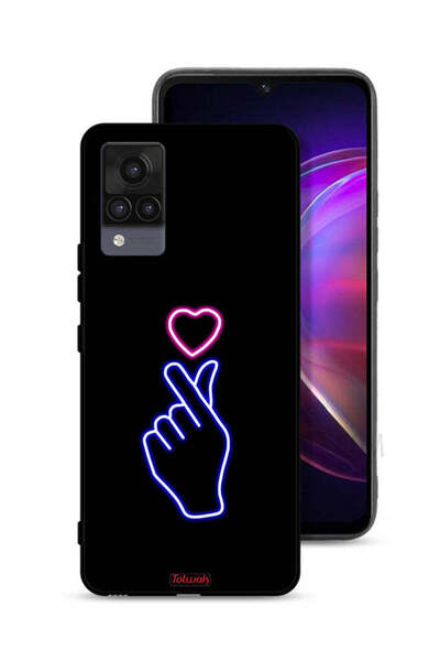 Tolwak غطاء حماية لهاتف Vivo V21 بتصميم قلب سريع