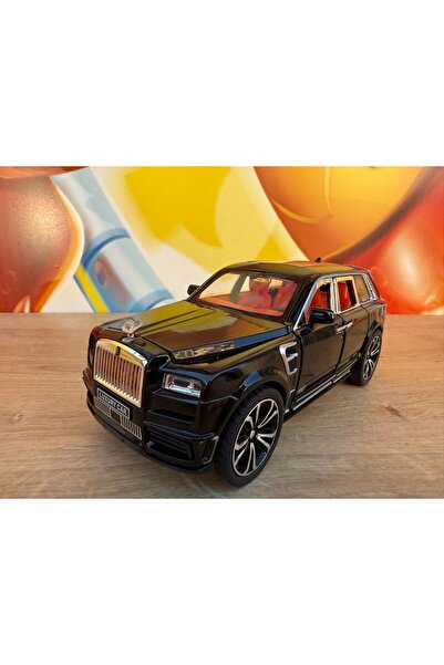 scntoys 1:26 Çek Bırak Işıklı ve Sesli Rolls Royce Diecast Model Araba Siyah