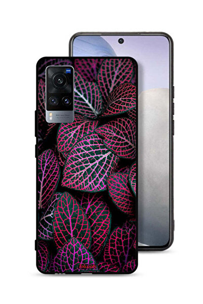 Tolwak غطاء حماية لهاتف Vivo X60t بنقشة أوراق سالجا