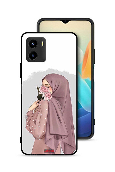 Tolwak غطاء حماية لهاتف Vivo Y15s بتصميم فتاة تحمل ورودًا