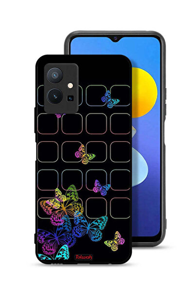 Tolwak غطاء حماية لهاتف Vivo T1 5G بنقشة فراشات ملونة