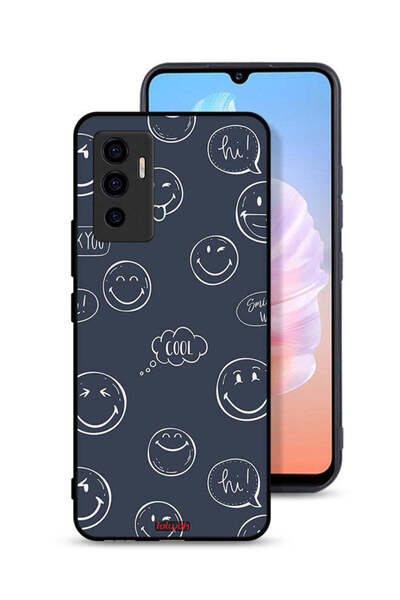 Tolwak Vivo S10e 5G Protective Case Cover Cool Faces Tags