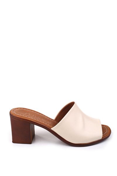 Papuçsepeti Shoe Basket 1701 Women's 7 cm Square Heel Comfortable Sole Women's Slippers