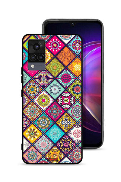 Tolwak غطاء حماية لهاتف Vivo V21 بنقشة مربعات ماندالا