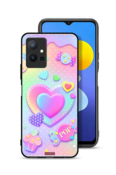 Tolwak غطاء حماية Vivo T1 5G برسومات قلوب البوب