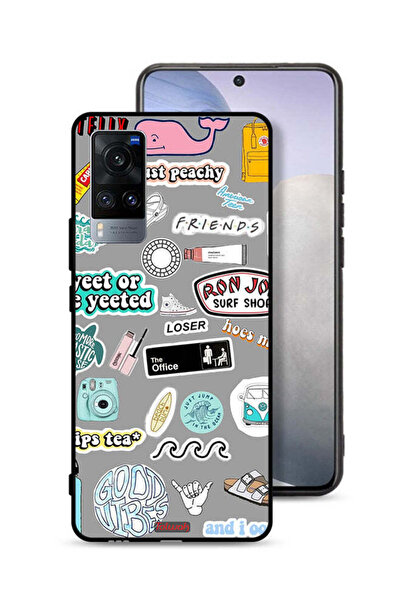 Tolwak Vivo X60 Protective Case Cover Good Vibes Stickers