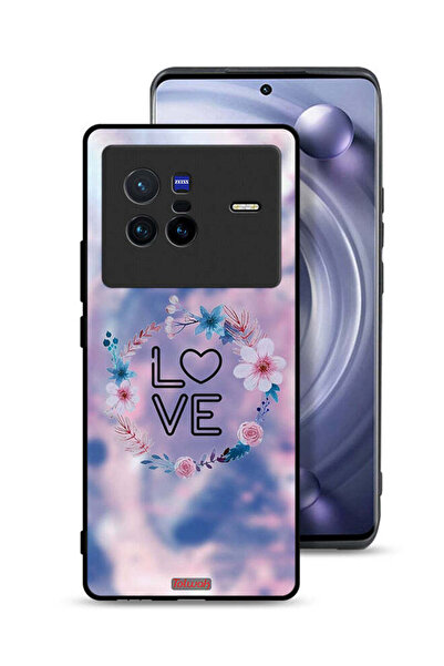Tolwak غطاء حماية Vivo X80 بتصميم خاتم الحب بين الزهور