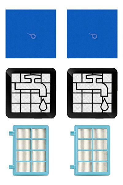 Supurgeavm Set de filtre Hepa pentru aspirator compatibil Philips FC 9350 / 9...