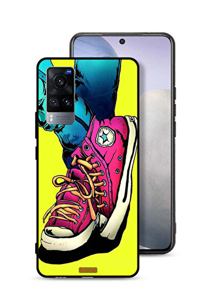 Tolwak Vivo X60t Protective Case Cover Canva Shoes Art