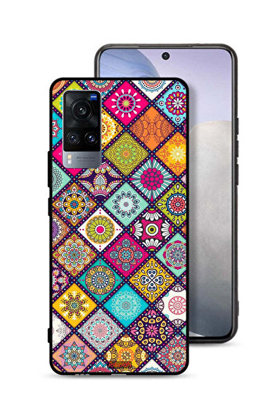Tolwak غطاء حماية لهاتف Vivo X60 بنقشة مربعات ماندالا