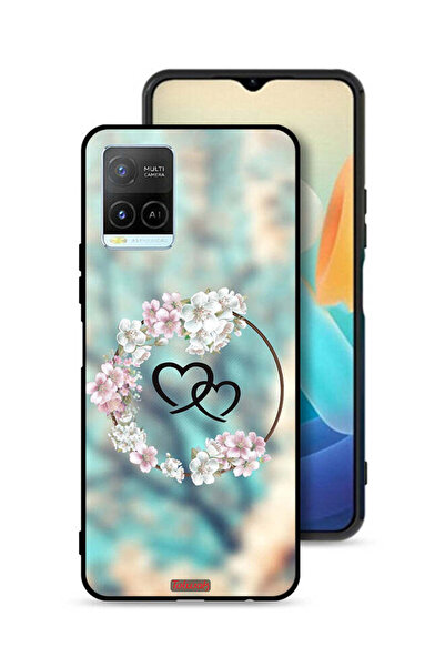 Tolwak غطاء حماية لهاتف Vivo Y32 بتصميم قلوب في فن الخاتم