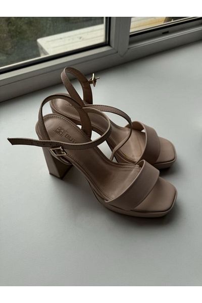 Butigo Sandale de damă cu toc Nude 101380624