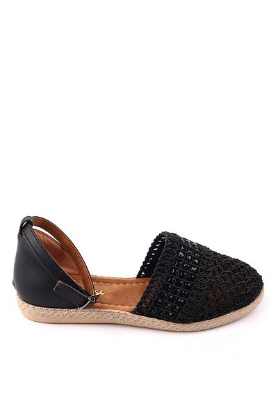 Papuçsepeti Papuç Basket1703 Women's Straw Knitted Daily Comfortable Ballerina Shoes