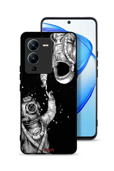Tolwak غطاء حماية لهاتف Vivo V25 Pro 5G بتصميم رواد فضاء