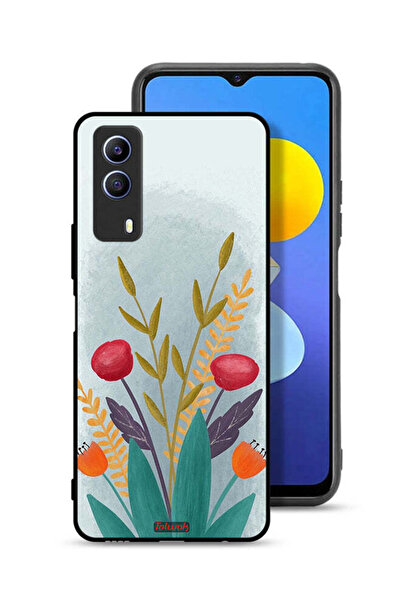 Tolwak غطاء حماية لهاتف Vivo T1x برسومات نباتية