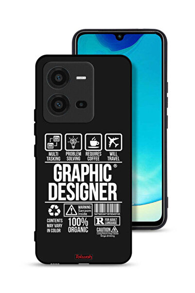 Tolwak غطاء حماية لهاتف Vivo V25 5G - ملصق مصمم جرافيكي