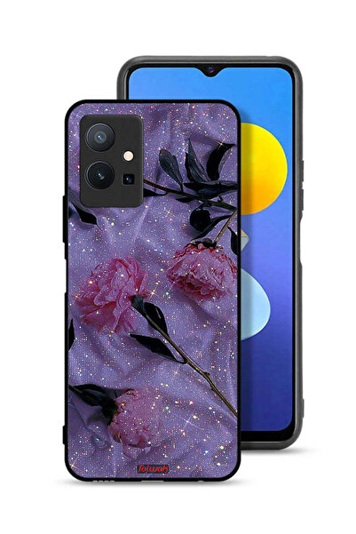 Tolwak غطاء حماية لهاتف Vivo Y75 5G بنقشة ورود لامعة