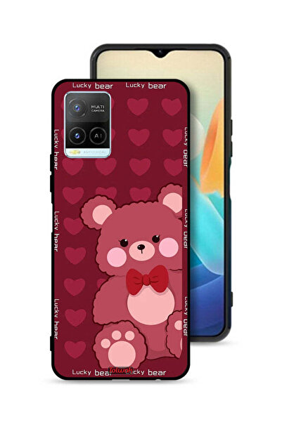 Tolwak غطاء حماية لهاتف Vivo Y33s 4G بتصميم الدب المحظوظ