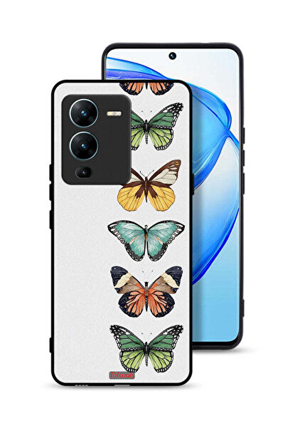 Tolwak Vivo V25 Pro 5G Protective Case Cover Four Butterflies