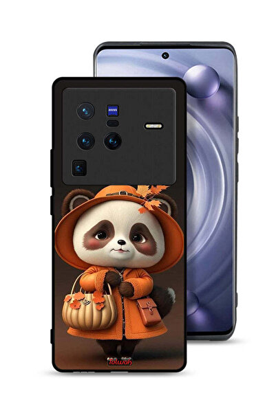 Tolwak غطاء حماية لهاتف Vivo X80 Pro بتصميم سيدة الباندا اللطيفة