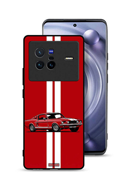 Tolwak Vivo X80 Protective Case Cover Vintage Car Abstract Art