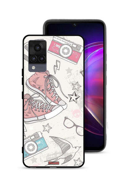 Tolwak غطاء حماية من القماش لهاتف Vivo V21 مع حذاء وفن كاميرا