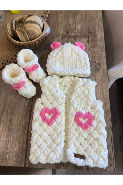 Alizee puffy bebek yelek bere patik set