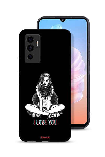 Tolwak غطاء حماية لهاتف Vivo V23e - رسم "أحبك"