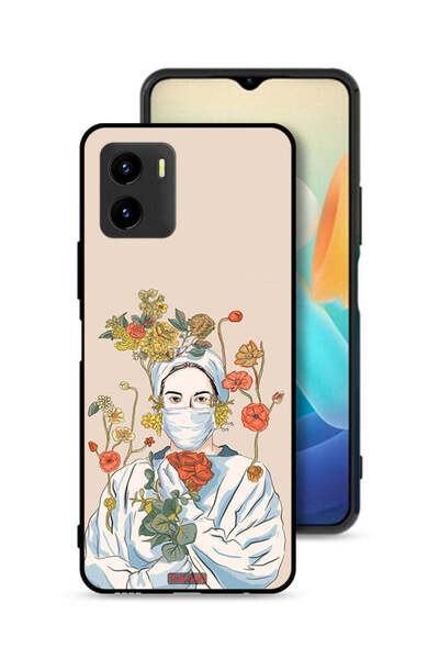 Tolwak غطاء حماية بتصميم فني لـ Vivo Y15s مع رسومات ممرضة