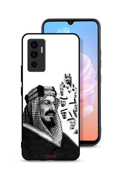 Tolwak غطاء حماية لهاتف فيفو V23e، ملصق فني أبيض وأسود لملوك المملكة العربية ...