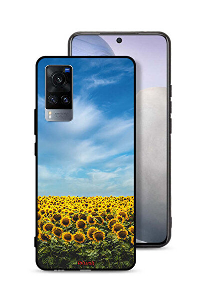 Tolwak غطاء حماية لهاتف Vivo X60 بتصميم عباد الشمس تحت السماء