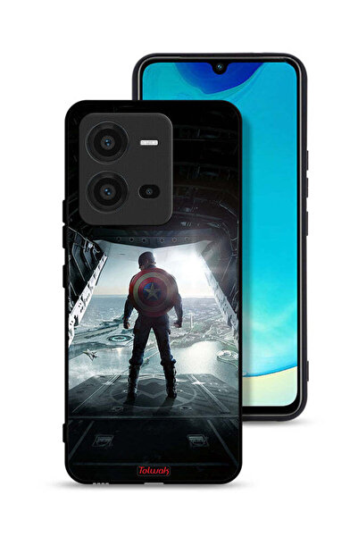 Tolwak غطاء حماية لهاتف Vivo V25 5G بتصميم صورة كابتن أمريكا