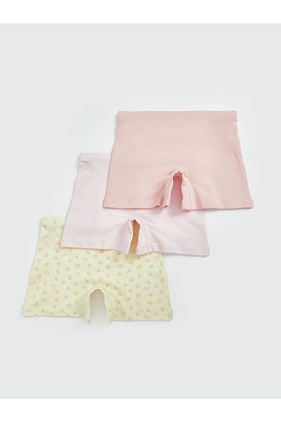 LC Waikiki Elastic Waist Combed Cotton Girls' Boxer Set of 3